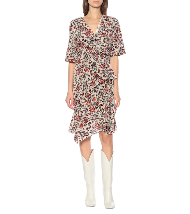 Isabel Marant Arodie floral stretch-silk minidress
