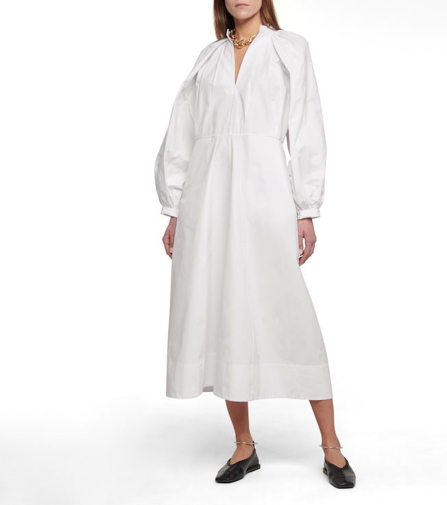Jil Sander Cotton poplin midi dress