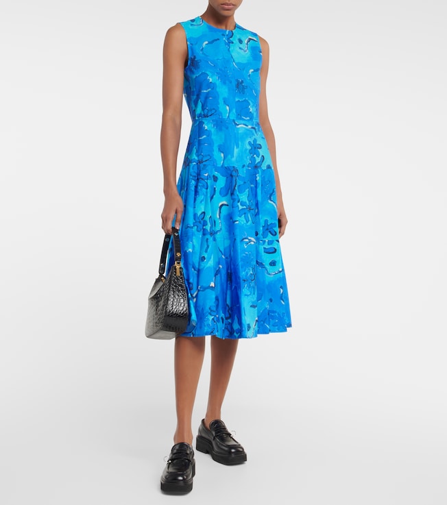 Marni Printed cotton midi dress