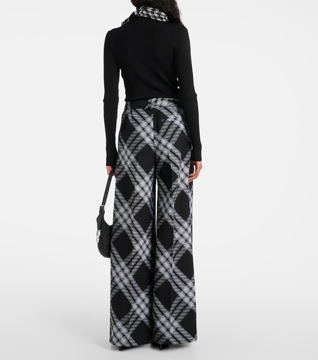 Burberry Burberry Checked wool wide-leg pants