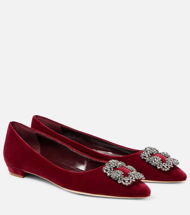 MANOLO BLAHNIK - Veralli Verona leather ballet flats | Plush