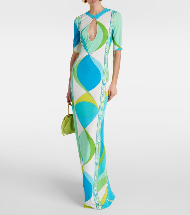 Pucci Cutout printed maxi dress