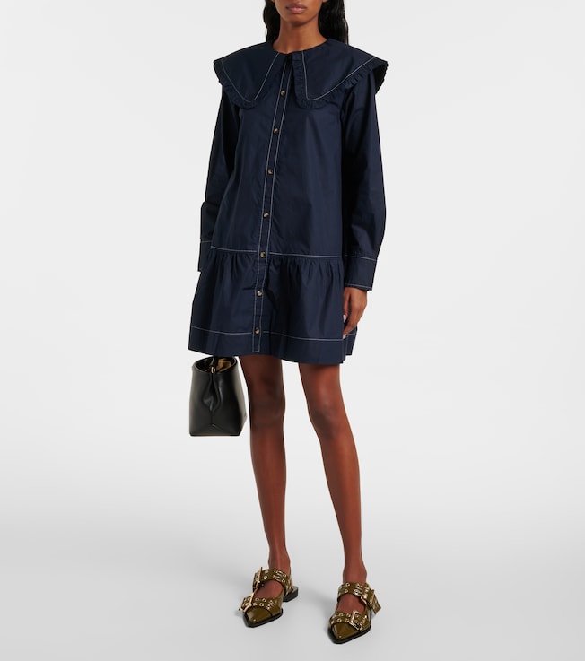 GANNI Cotton shirt dress