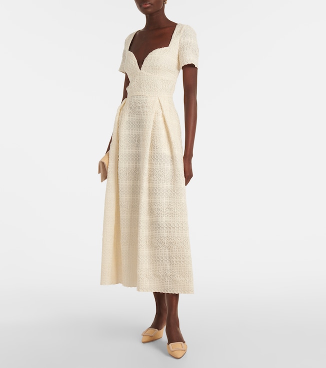 Elie Saab Macramé midi dress