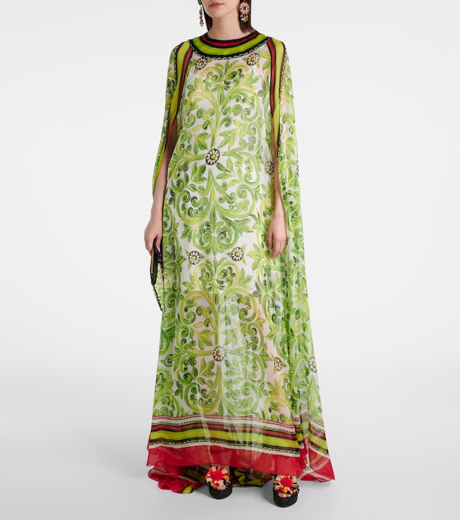 Dolce&Gabbana Printed silk maxi dress