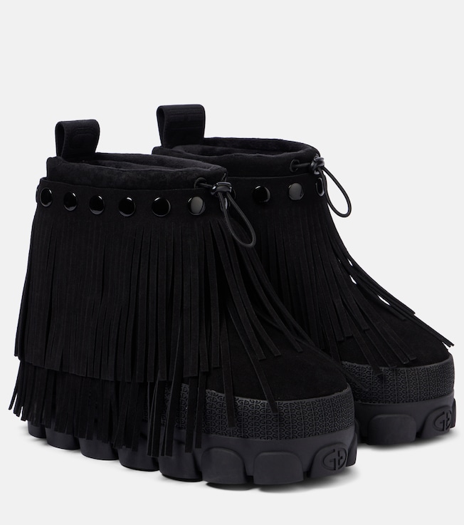 GOLDBERGH Vergara fringed suede snow boots