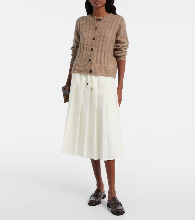 Brunello Cucinelli Pleated midi skirt