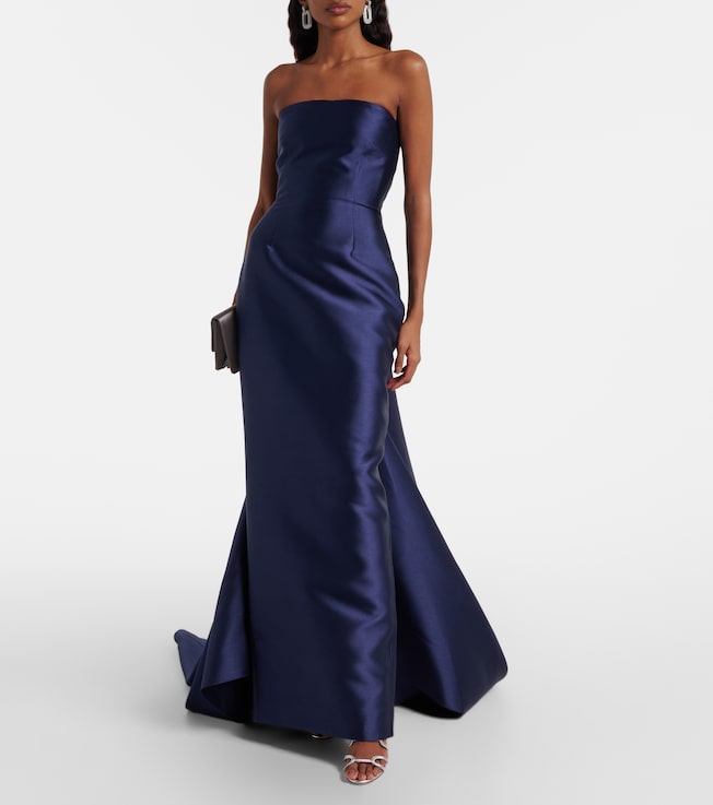 Solace London Imani strapless gown