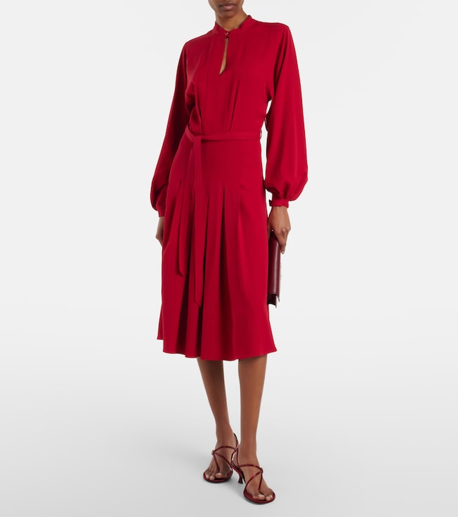 Loro Piana Haileen silk and wool crêpe cady midi dress