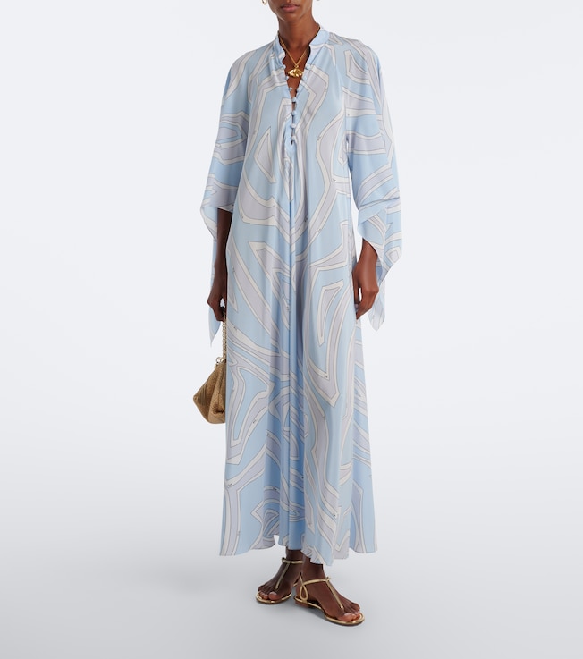Pucci Labirinto silk crêpe de chine kaftan