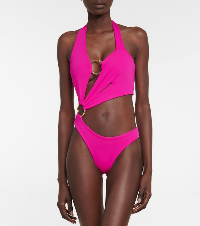 Louisa Ballou Ring-detail cutout swimsuit
