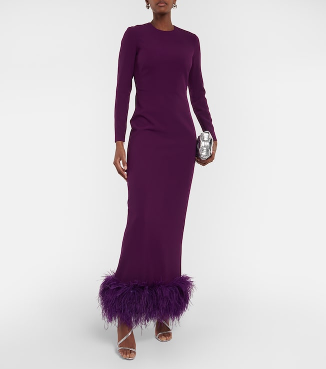 Safiyaa Paignita embellished crêpe gown