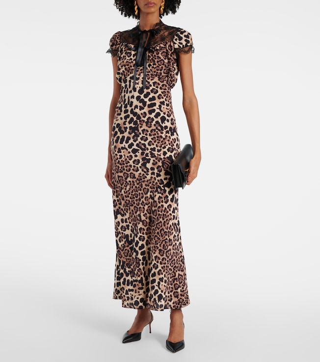 Rodarte Leopard-print silk midi dress