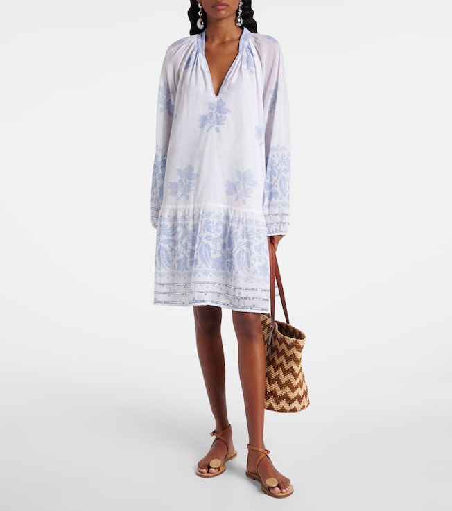 Juliet Dunn Floral cotton minidress