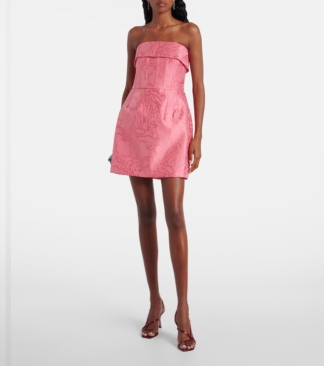 Rebecca Vallance Petra strapless satin minidress