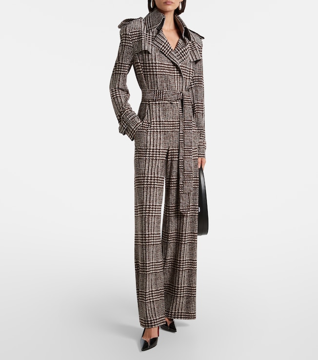 Norma Kamali Prince of Wales check jumpsuit
