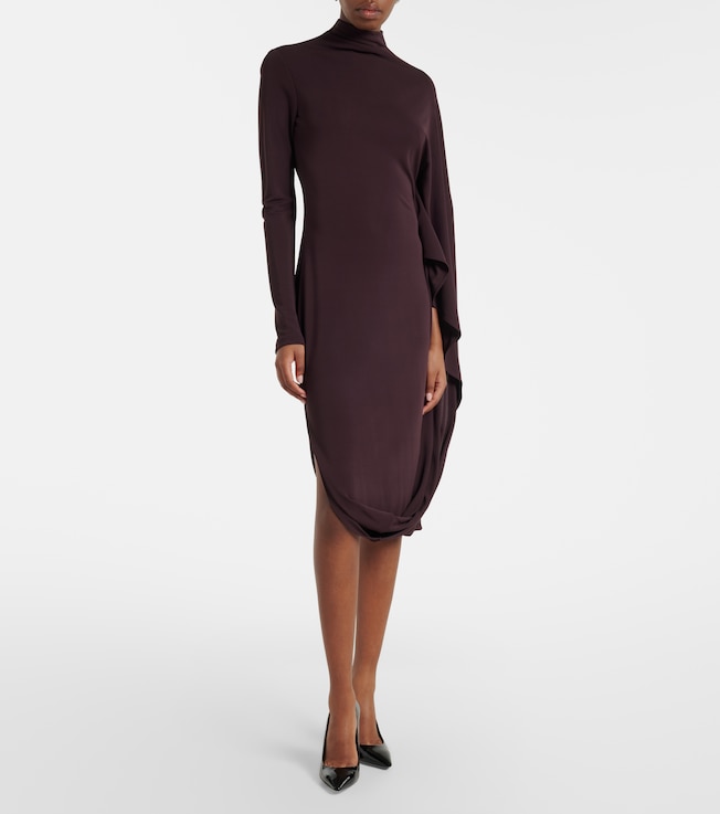 Stella McCartney Caped crêpe jersey minidress