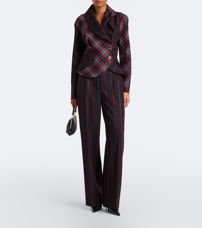 Vivienne Westwood Stormy peplum tartan wool jacket