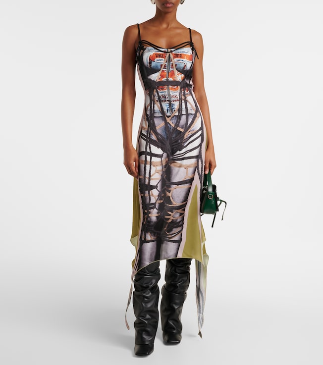 Y/Project Bondage printed midi dress