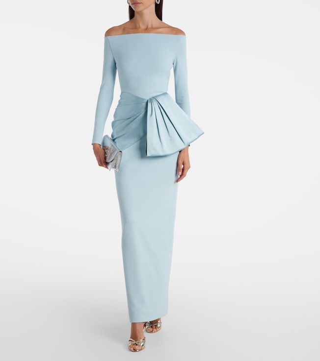 Solace London Kori satin-trimmed gown
