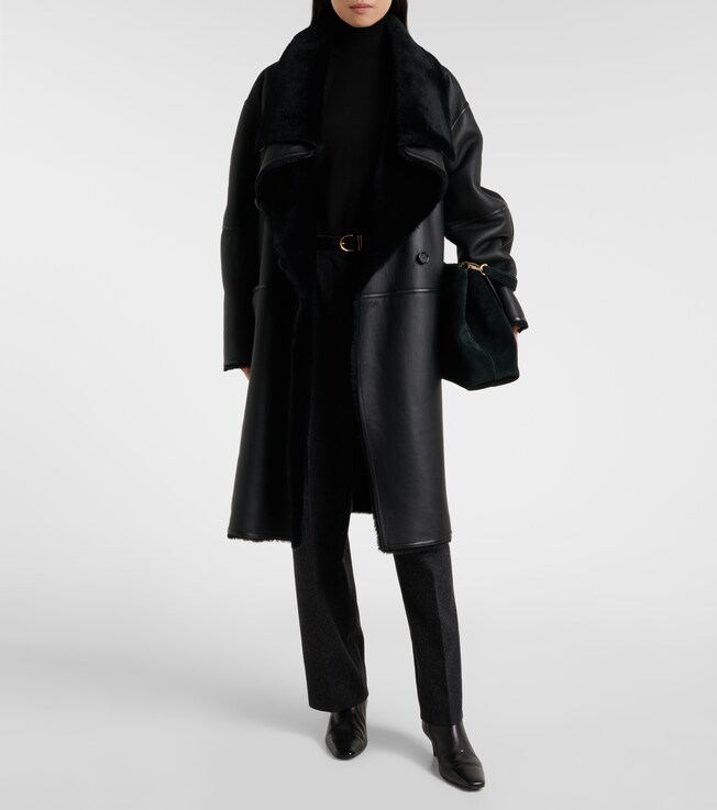 TOTEME Shearling-lined leather coat