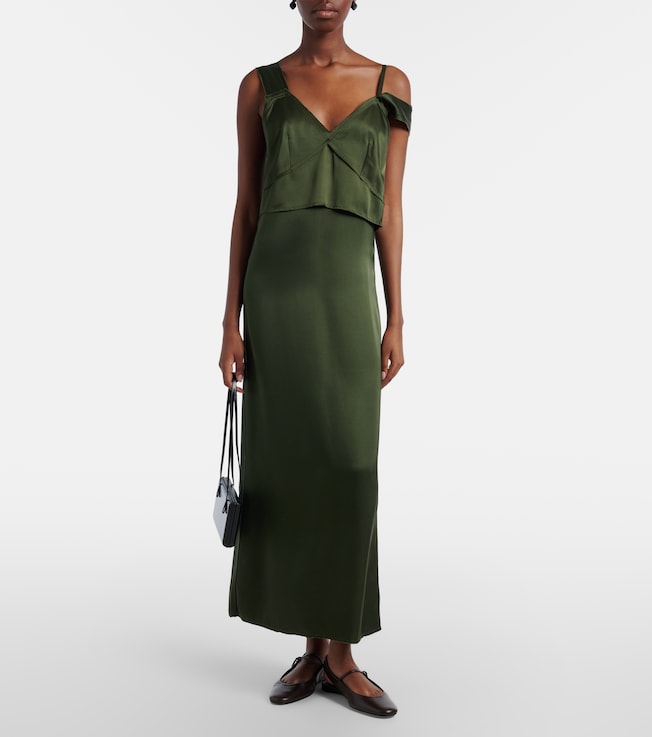 TOTEME Deconstructed satin slip dress