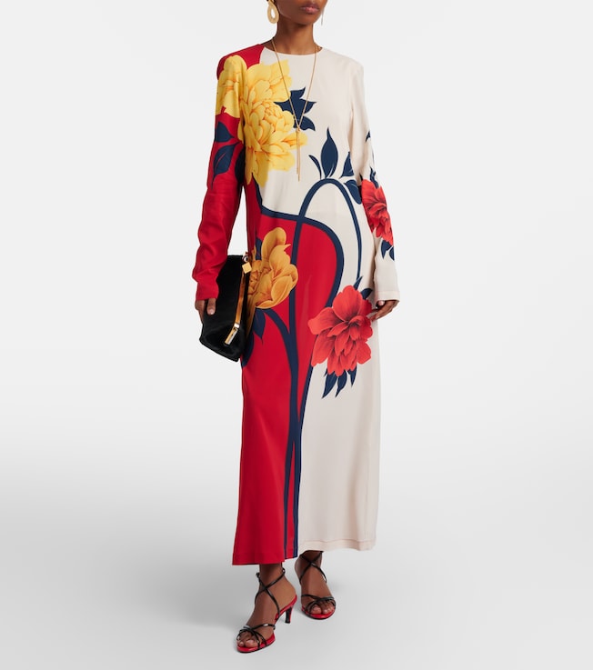 La DoubleJ Swing floral jersey maxi dress