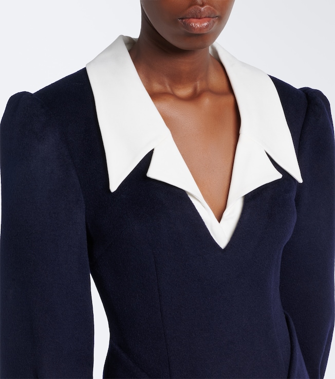 SHUSHU/TONG Shushu/Tong Bow-detail wool midi dress