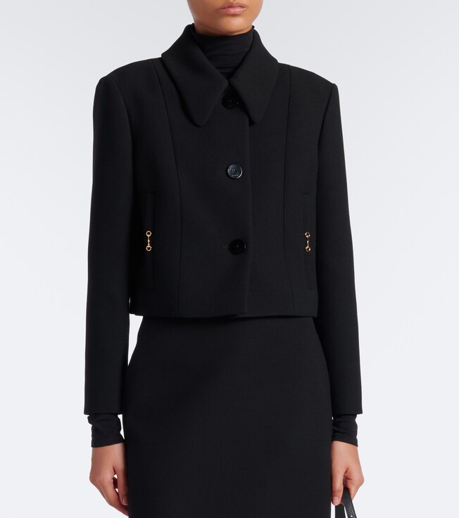 Gucci Gucci Horsebit wool crêpe jacket