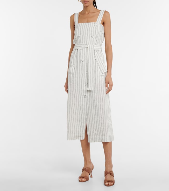 Altuzarra Audrey striped linen midi dress