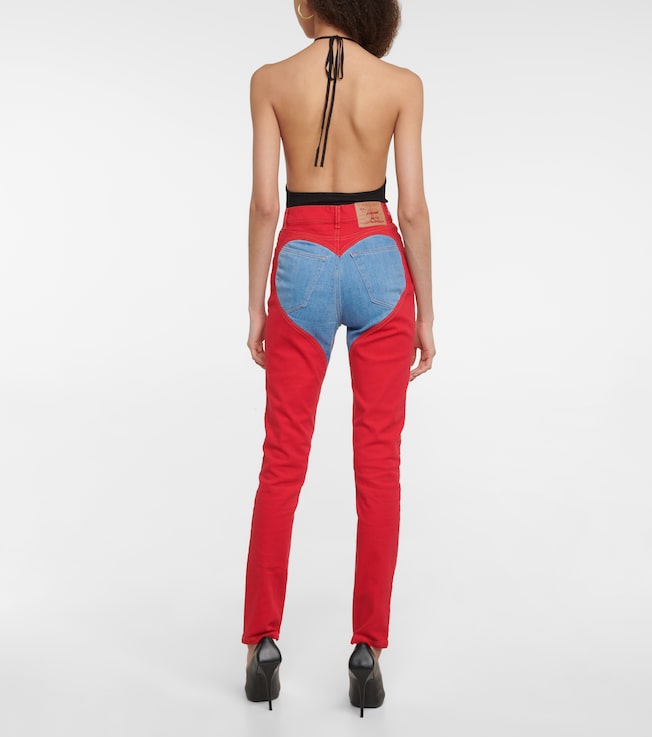 Y/Project Paneled high-rise skinny jeans