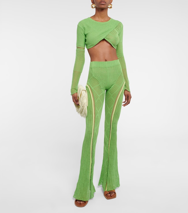 Roberta Einer Disco high-rise flared cotton pants