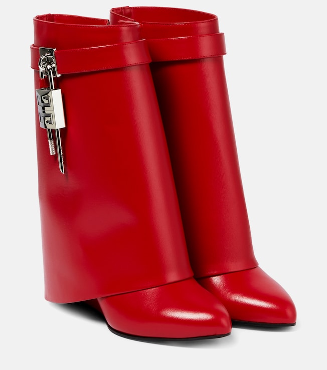 Givenchy Shark Lock leather ankle boots