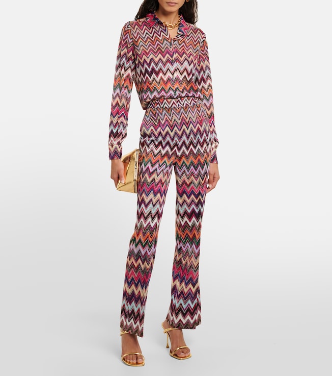 Missoni Zig Zag lamé flared pants