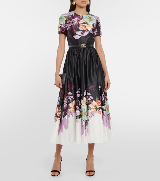 Elie Saab Floral midi dress