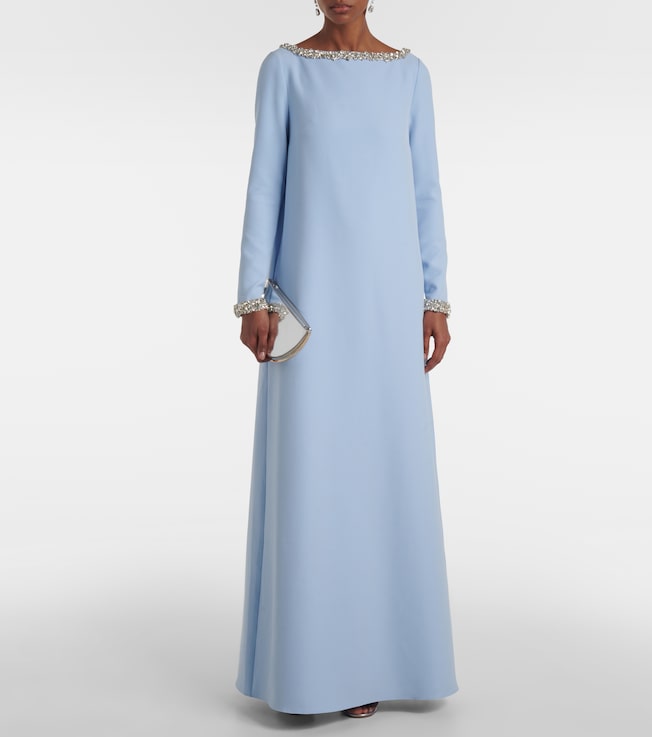 Safiyaa Naimal embellished caped gown