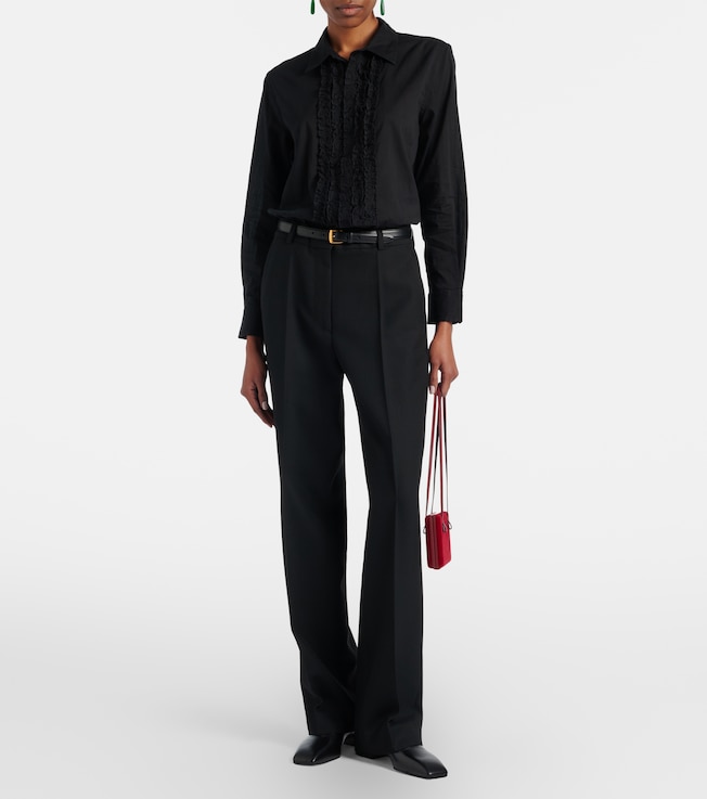Nili Lotan Nathael ruffled cotton shirt