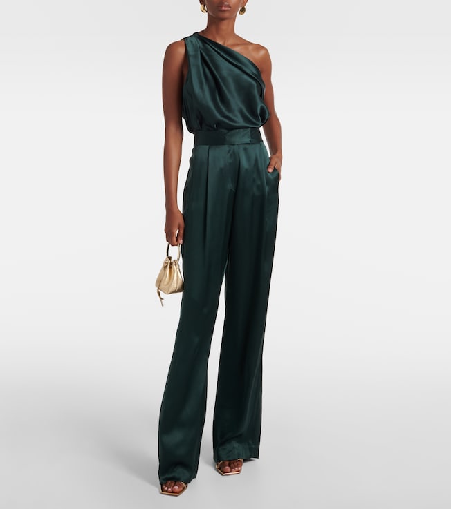 The Sei Silk one-shoulder top