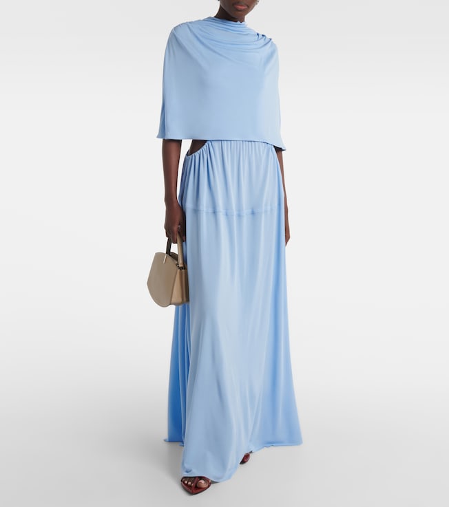 Proenza Schouler Frankie caped jersey maxi dress