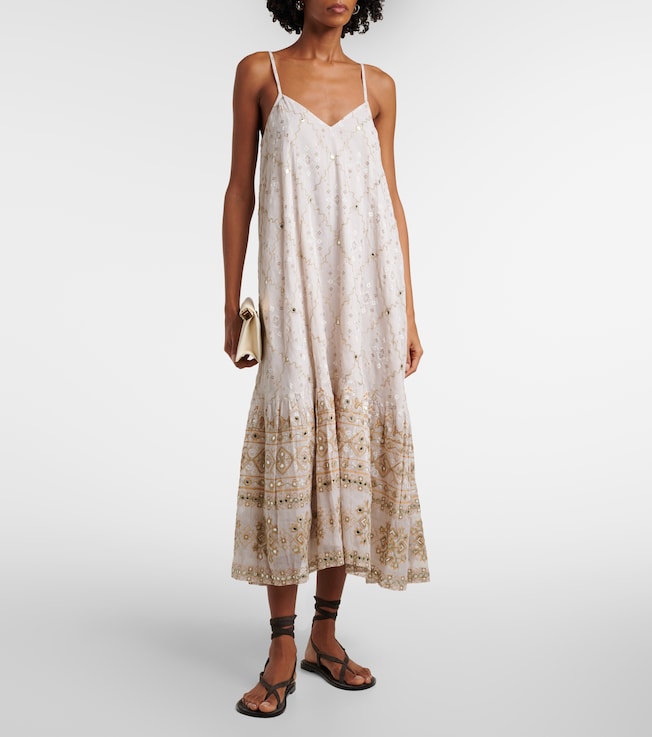 Juliet Dunn Mosaic printed cotton midi dress