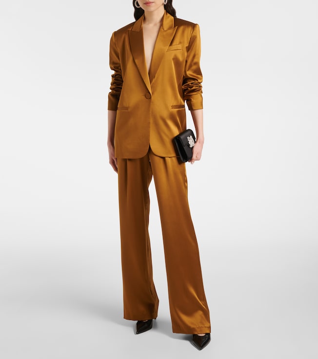 The Sei High-rise silk satin wide-leg pants