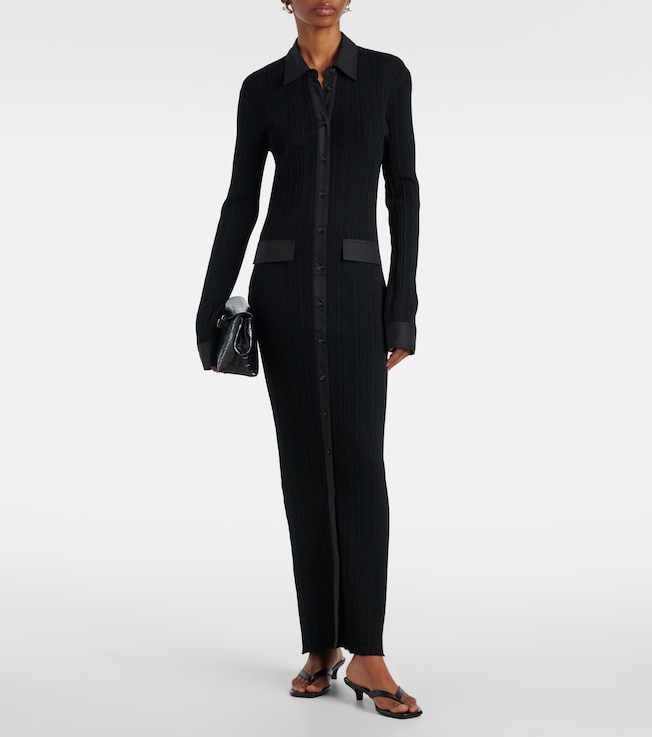 TOTEME Ribbed-knit shirt dress