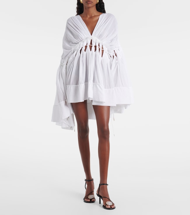 Christopher Esber Sirocco sheer cotton-blend minidress