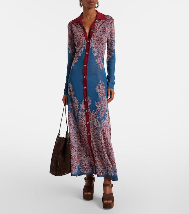 Etro Paisley jersey shirtdress
