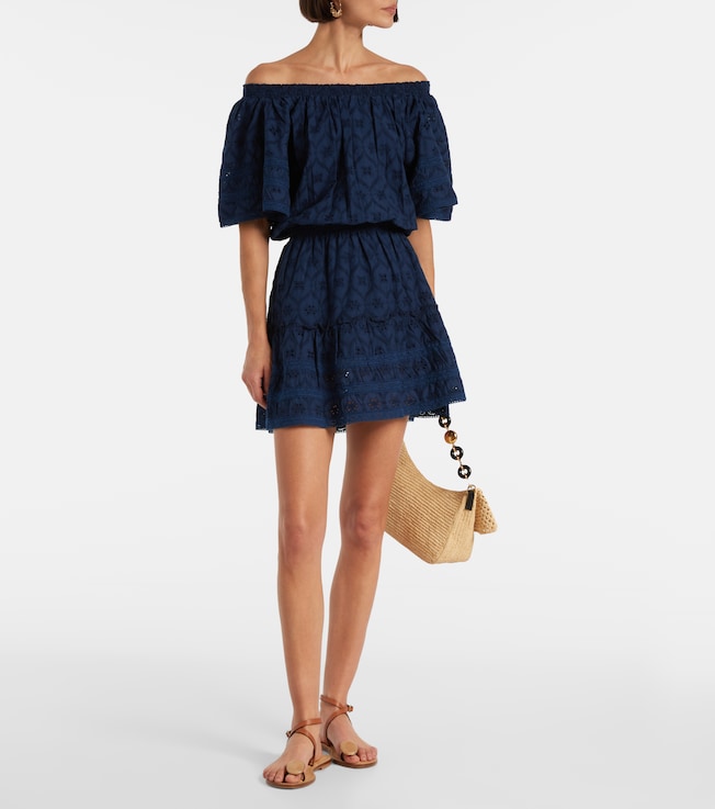 Melissa Odabash Micha broderie anglaise cotton minidress