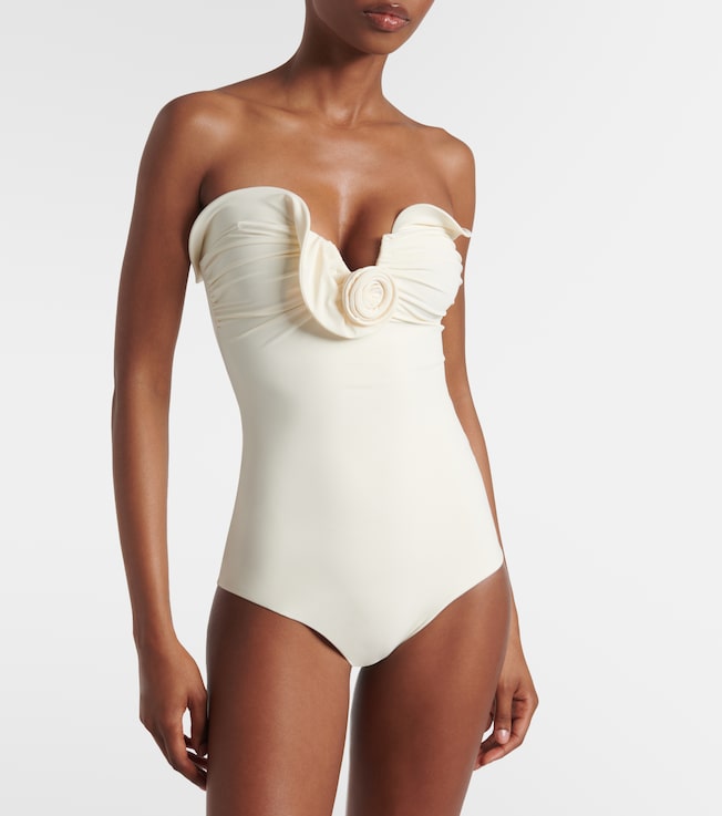 Magda Butrym Floral-appliqué swimsuit