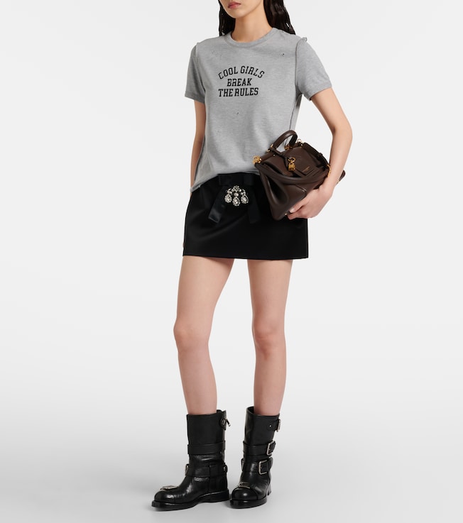 Dolce&Gabbana Duchesse silk-blend satin miniskirt