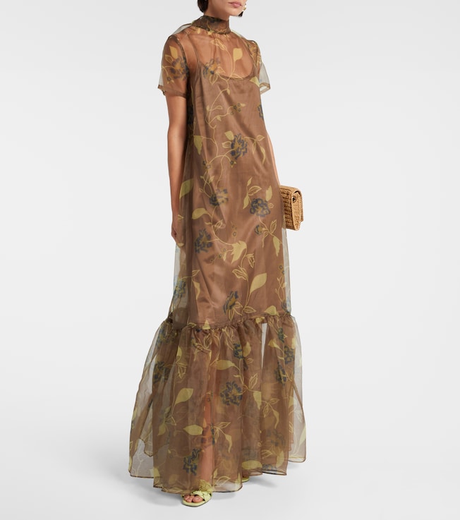 Staud Calluna floral organza maxi dress