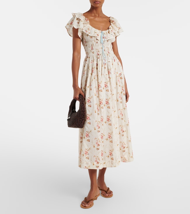 Dôen Illiana floral cotton midi dress