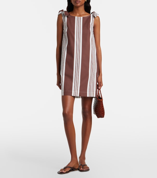 POSSE Rosie striped cotton minidress